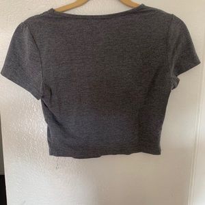 grey shein crop top size small